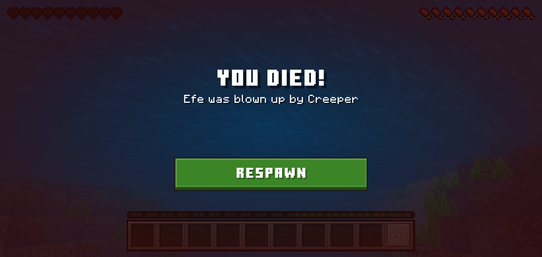 New You died screen