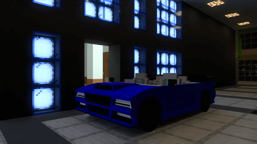 Синий автомобиль