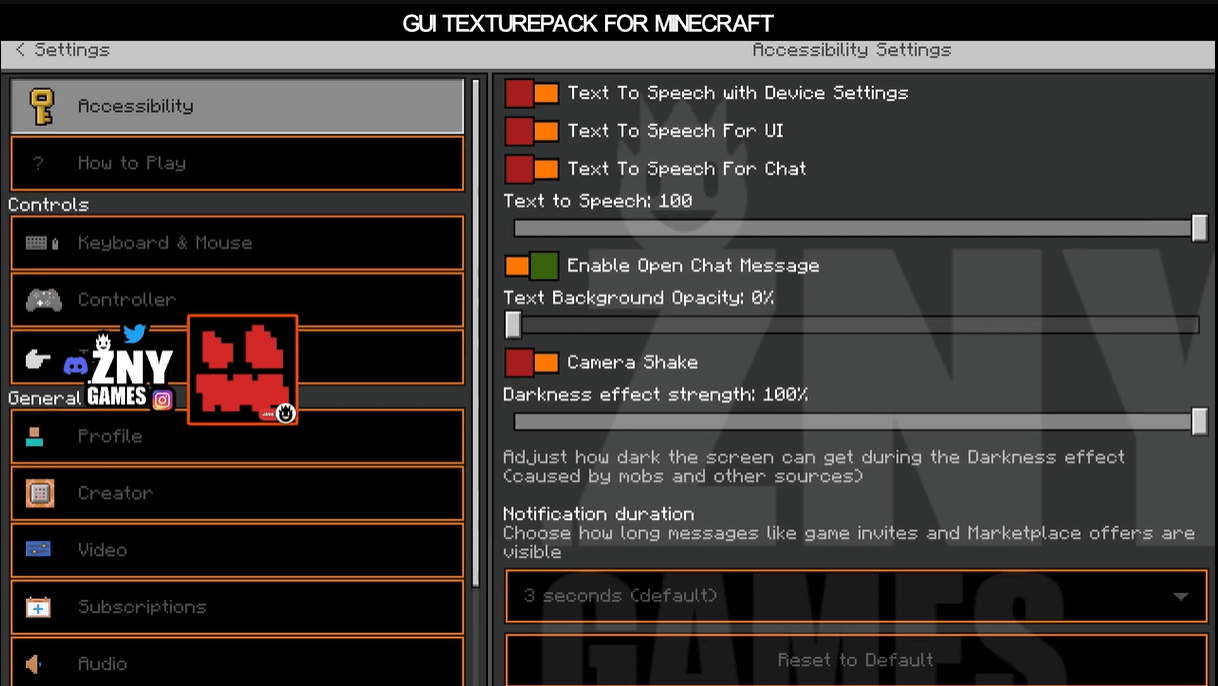 Экран настроек